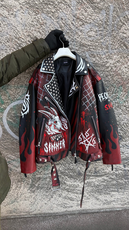 «IOWA REBEL» – HAND-PAINTED CUSTOM SLIPKNOT TRIBUTE JACKET