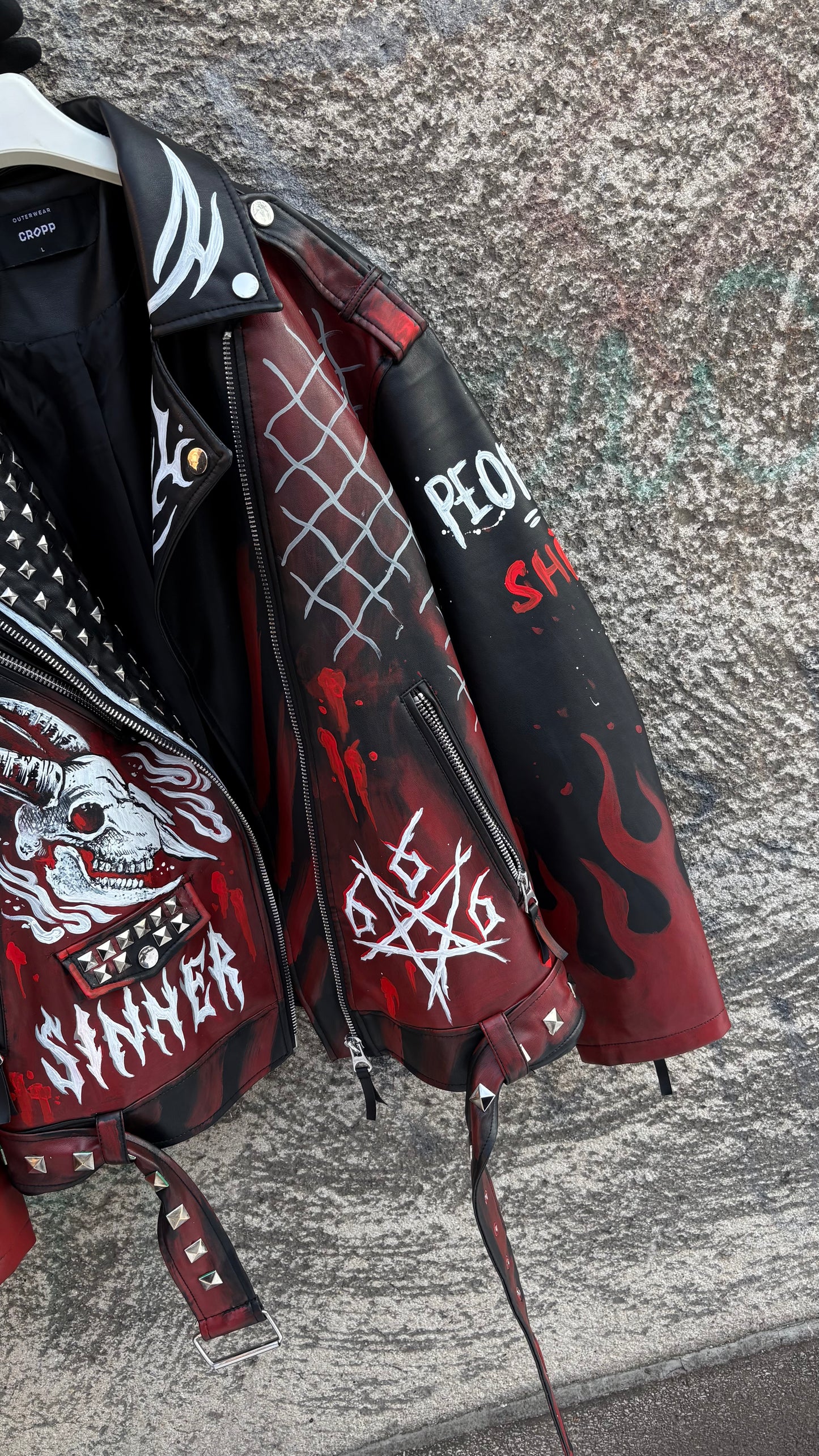 «IOWA REBEL» – HAND-PAINTED CUSTOM SLIPKNOT TRIBUTE JACKET
