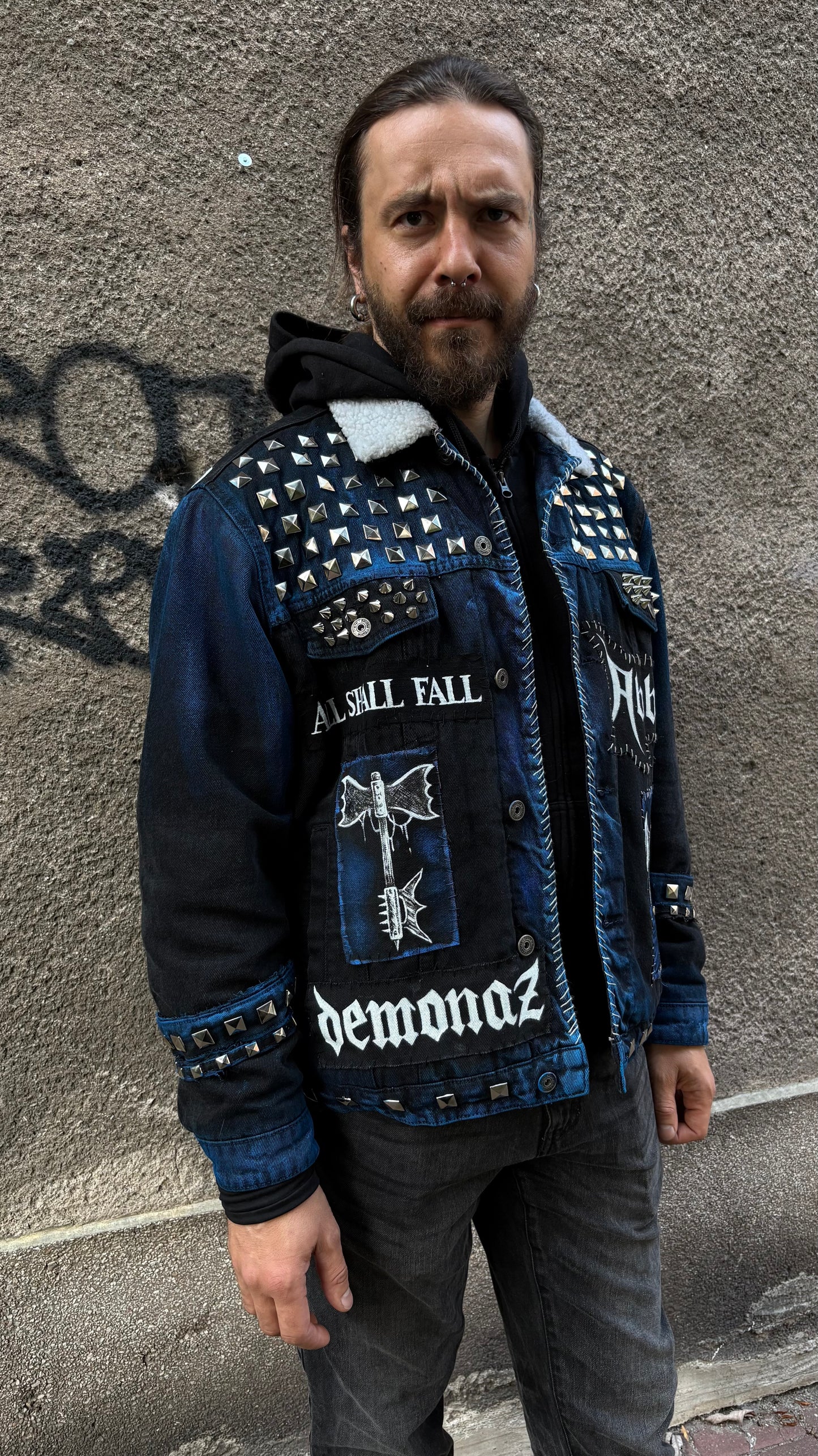 Custom Hand-Painted Immortal Denim Jacket (Winter Edition) Size L