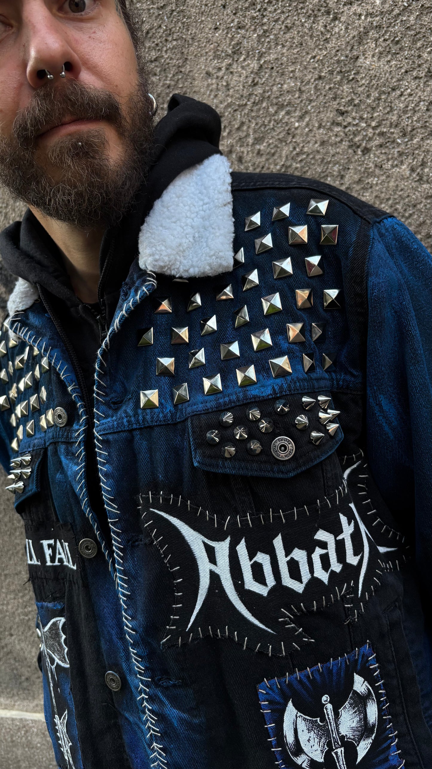 Custom Hand-Painted Immortal Denim Jacket (Winter Edition) Size L