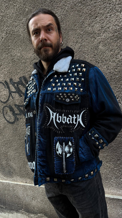 Custom Hand-Painted Immortal Denim Jacket (Winter Edition) Size L