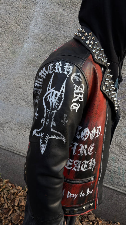 Custom Hand-Painted Jacket — Bathory "Black Metal Hordes" Edition
