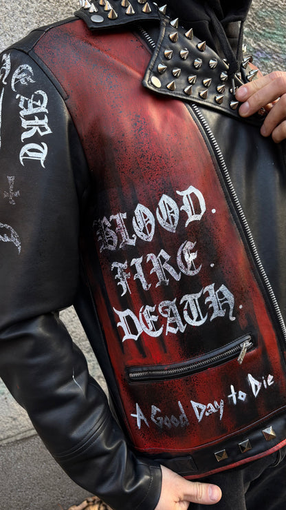 Custom Hand-Painted Jacket — Bathory "Black Metal Hordes" Edition