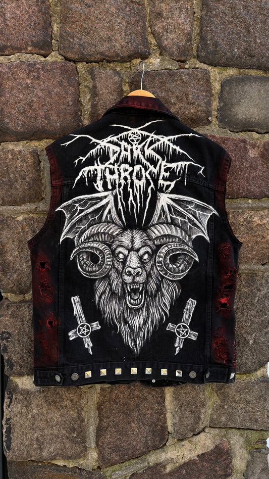 Hand-Painted "Black Metal" Battle Vest (Darkthrone / Mayhem / Immortal)