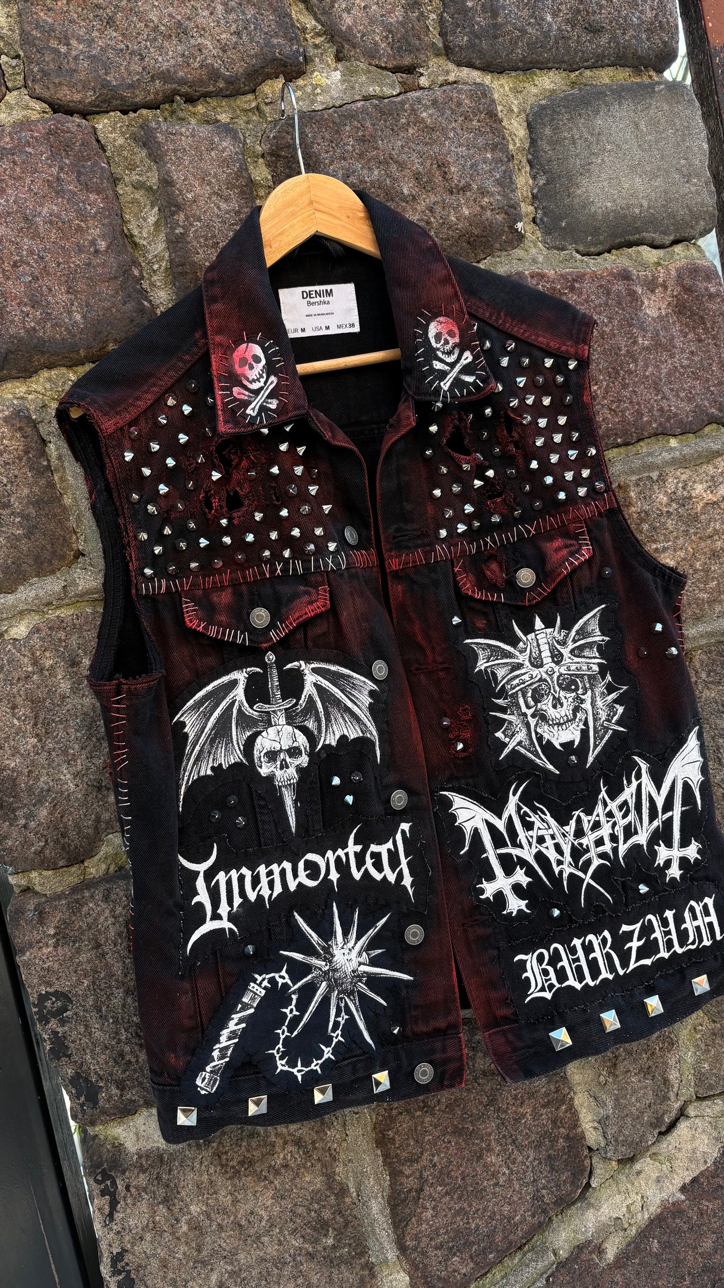 Hand-Painted "Black Metal" Battle Vest (Darkthrone / Mayhem / Immortal)
