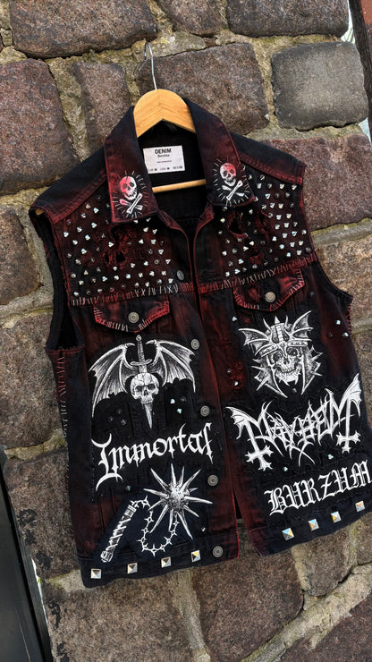 Hand-Painted "Black Metal" Battle Vest (Darkthrone / Mayhem / Immortal)