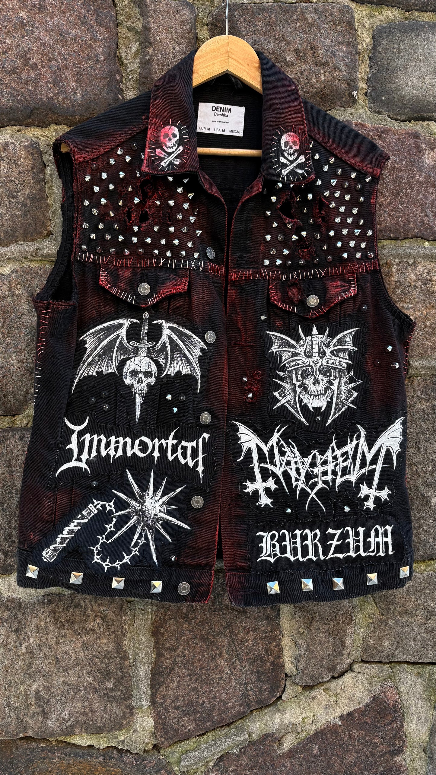 Hand-Painted "Black Metal" Battle Vest (Darkthrone / Mayhem / Immortal)