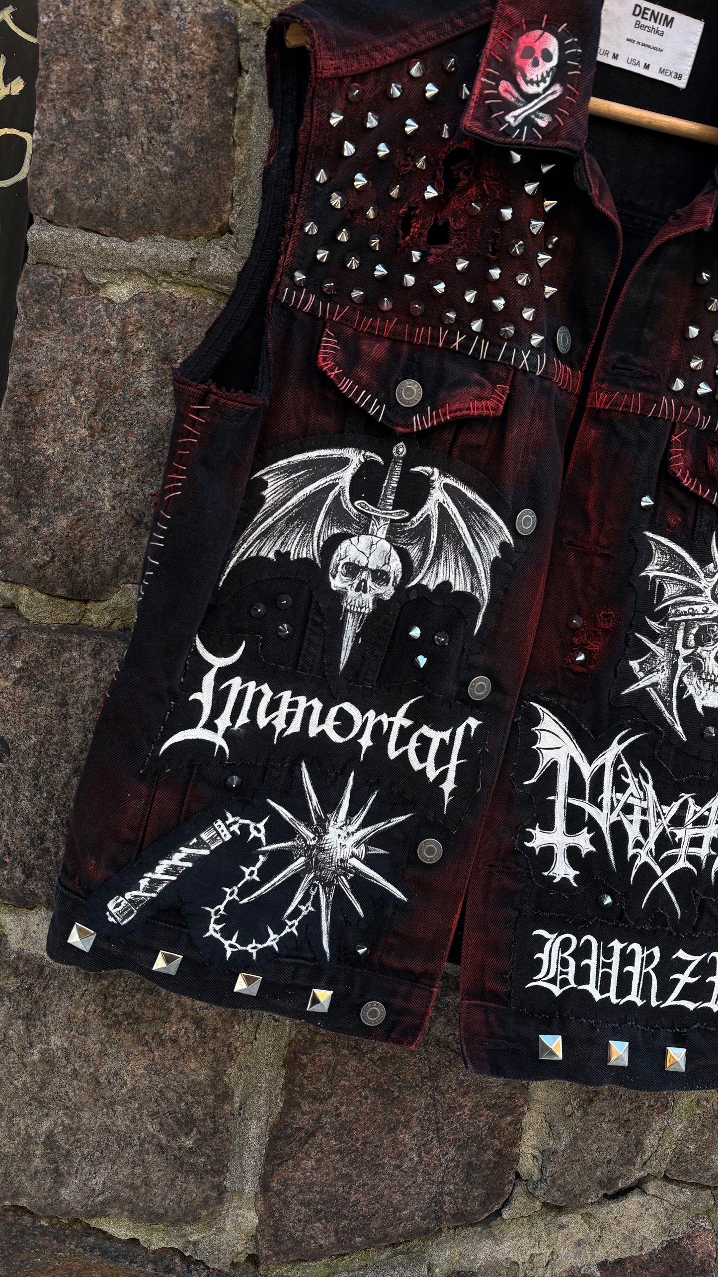 Hand-Painted "Black Metal" Battle Vest (Darkthrone / Mayhem / Immortal)