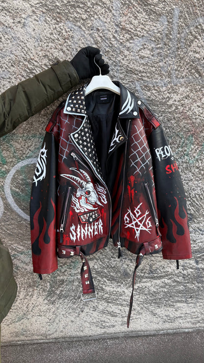 «IOWA REBEL» – HAND-PAINTED CUSTOM SLIPKNOT TRIBUTE JACKET