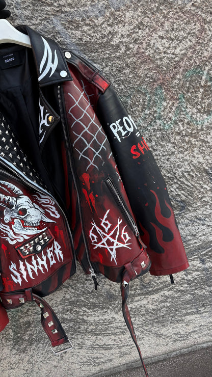 «IOWA REBEL» – HAND-PAINTED CUSTOM SLIPKNOT TRIBUTE JACKET