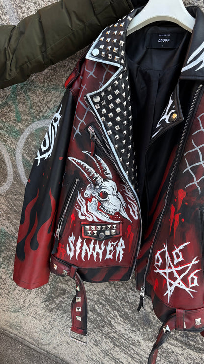 «IOWA REBEL» – HAND-PAINTED CUSTOM SLIPKNOT TRIBUTE JACKET