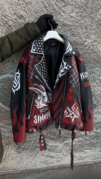 «IOWA REBEL» – HAND-PAINTED CUSTOM SLIPKNOT TRIBUTE JACKET