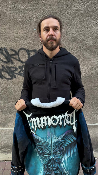 Custom Hand-Painted Immortal Denim Jacket (Winter Edition) Size L