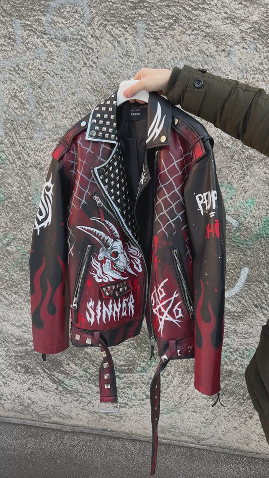 «All Hope Is Gone» Hand-Painted Grunge Jacket